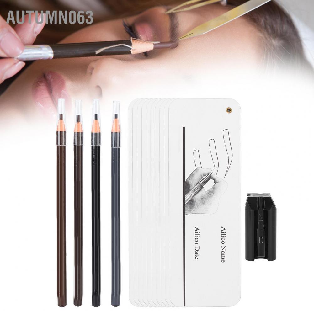Bộ dụng cụ chì kẻ mày chuyên nghiệp gồm 4 cây bút chì kẻ mày phun xăm mày Bộ thực hành cho người mới bắt đầu Autumn063