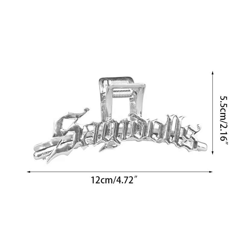 Kẹp Tóc Kim Loại Chống Trượt In Chữ Thời Trang