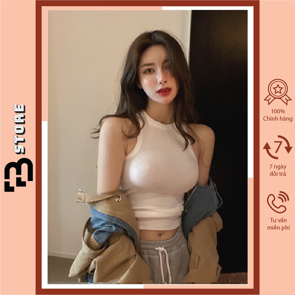 Áo croptop nữ ba lỗ ôm body thun len tăm phong cách ulzzang hàn quốc BSTORE CRT01