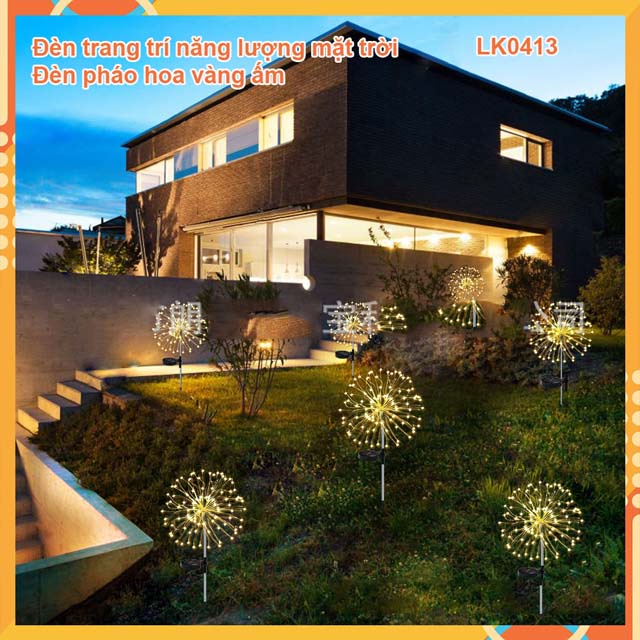 Đèn LED hình pháo hoa năng lượng mặt trời  LK0413