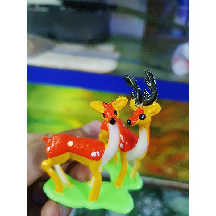 CẶP NAI TRANG TRÍ HỒ CÁ NON BỘ CAO 6CM