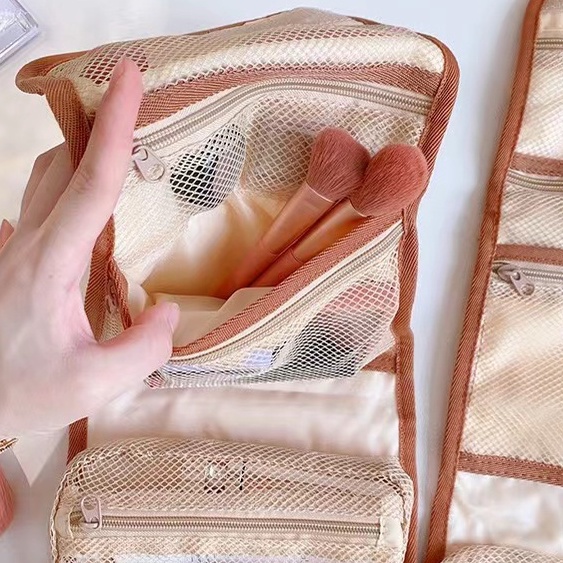 Túi Đựng Mỹ Phẩm Gấp Gọn Thiết Kế Hình Gấu Dễ Thương