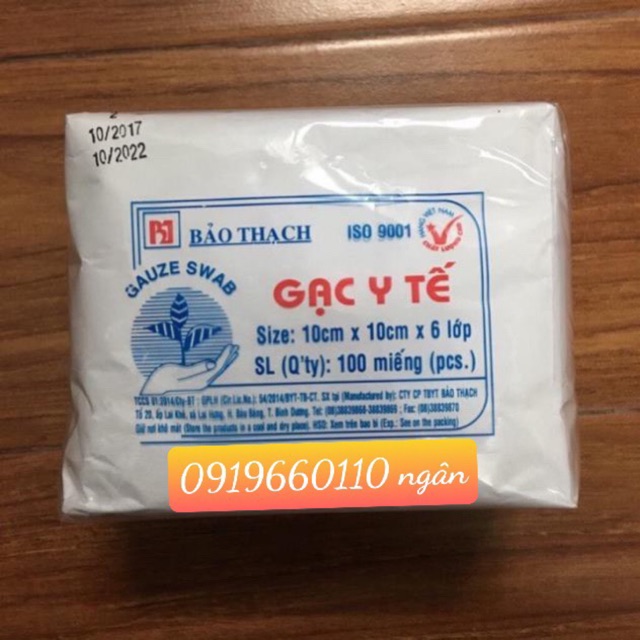 Gạc y tế Bảo Thạch bịch 100 miếng