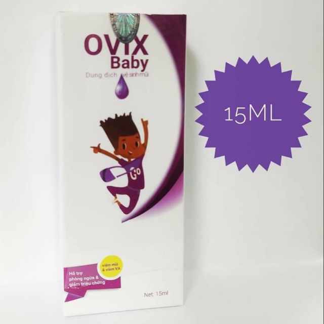 DUNG DỊCH VỆ SINH MŨI OVIX BABY-15ML