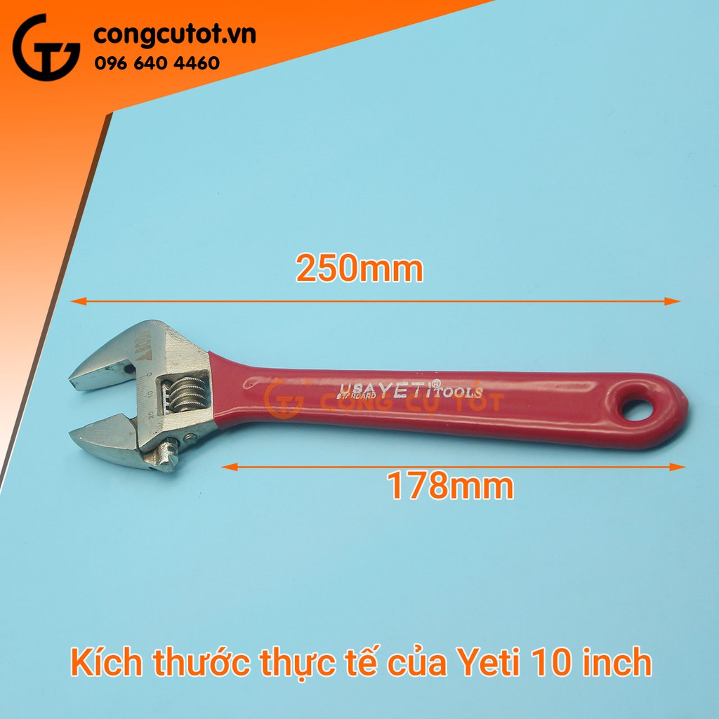 Mỏ lết Yeti 10 inch độ mở tối đa 26mm