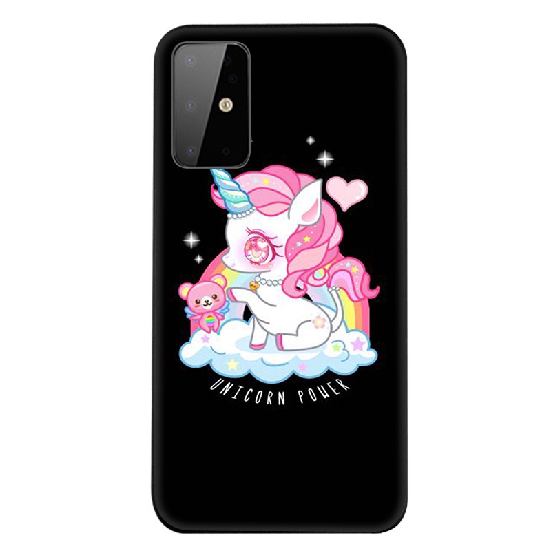 Samsung Galaxy S10 S9 S8 Plus S6 S7 Edge S10+ S9+ S8+ Casing Soft Case 52LU flower Unicorn mobile phone case