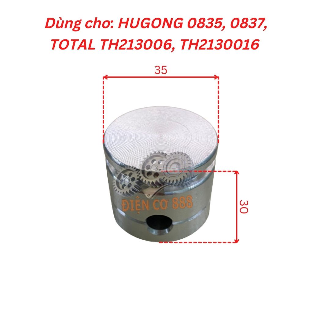 Piston đục TOTAL TH213006, TH2130016, FEG EG-581 HUGONG 0835 0837 0840 0845 có chốt và roăng