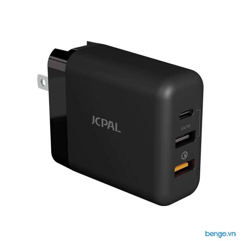 Sạc JCPAL 3 cổng Travel Multiport với Quick Charge 3.0