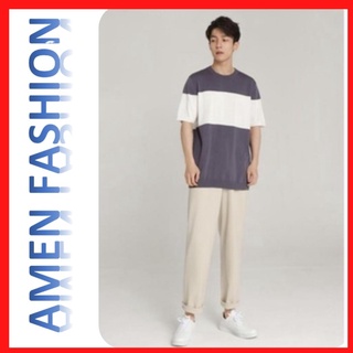 Quần Baggy Kaki unisex Basic nam nữ cạp chun ống rộng phong cách Hàn Quốc AMEN FASHION AF002