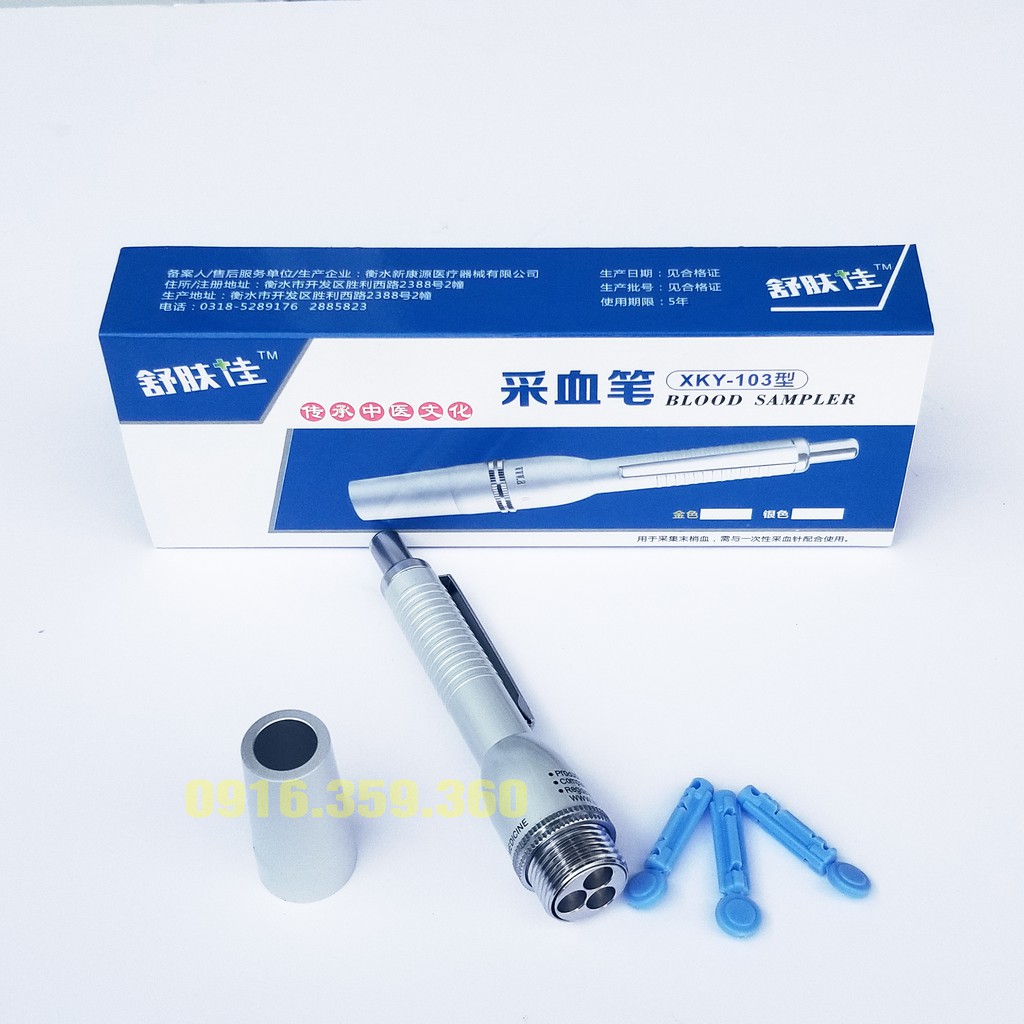 Bút chích máu tiểu đường giác hơi 3 đầu kim
