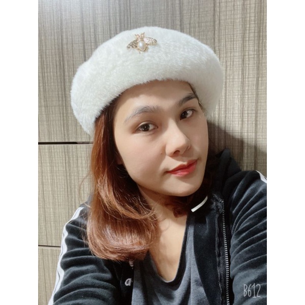 Mũ nồi lông thỏ hàng QC cao cấp gắn tag con ong cực đẹp