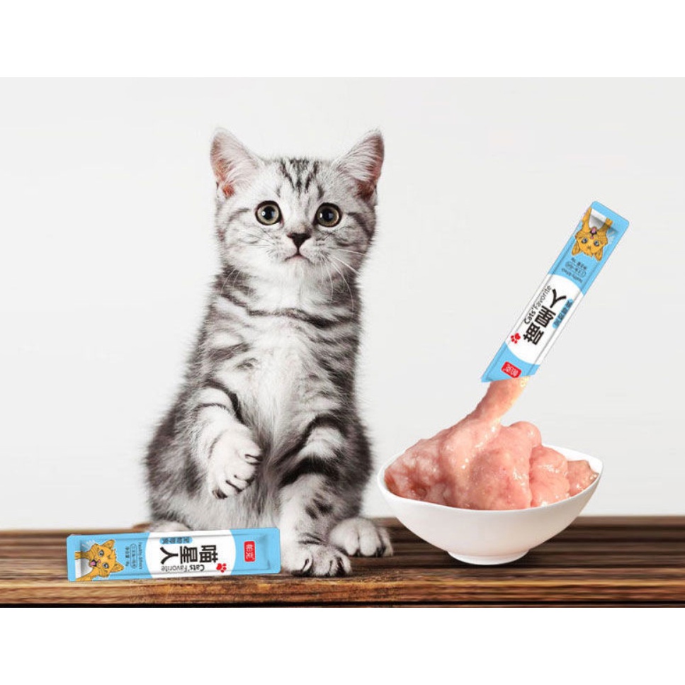 Súp thưởng cat's favorite/soup thưởng miêu vương-18g thanh lớn, soup thưởng cho chó mèo