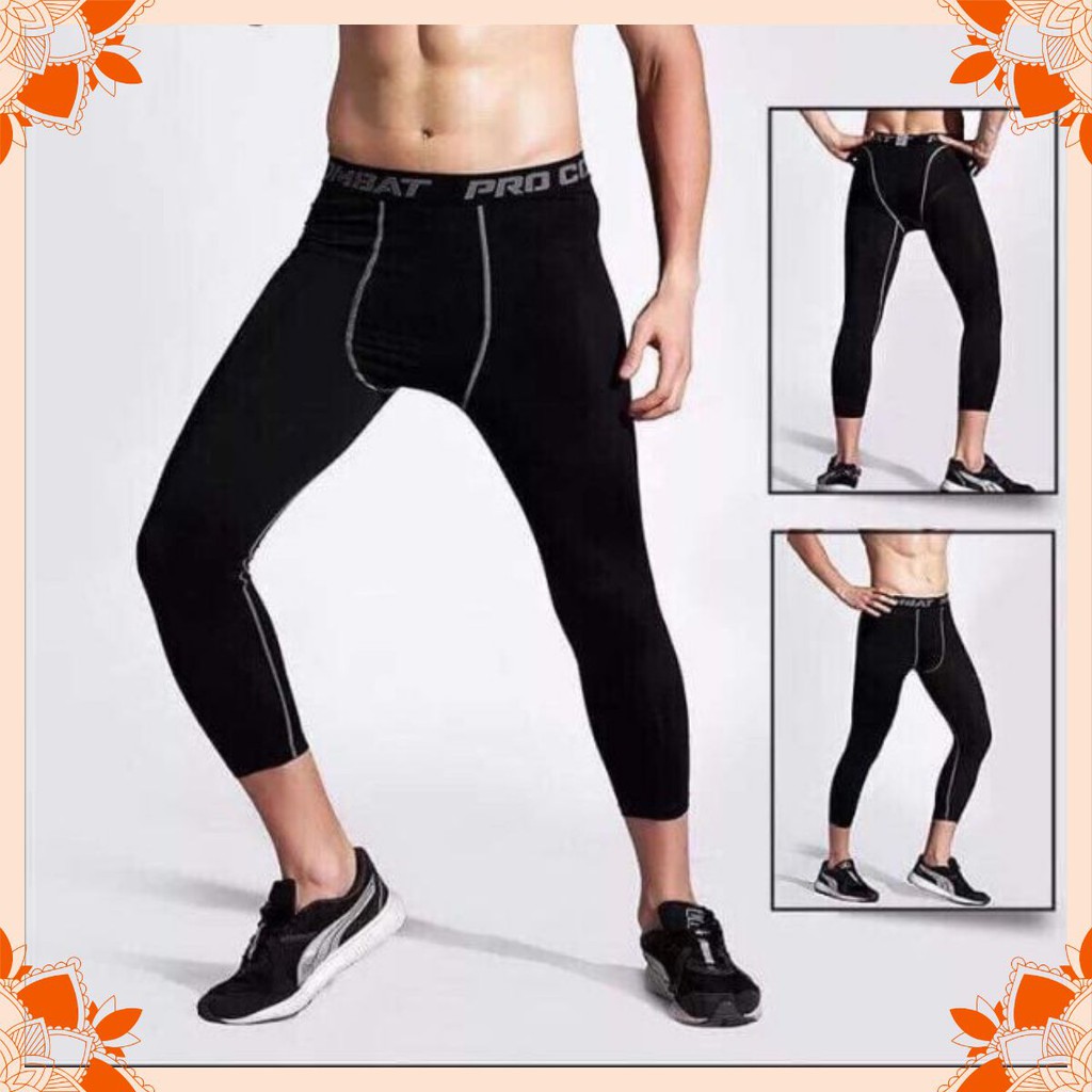 Quần Giữ Nhiệt COMBAT PRO, [ Loại 1 ] Quần LEGGING Tập Gym Nam, Chất Thun Co Giãn