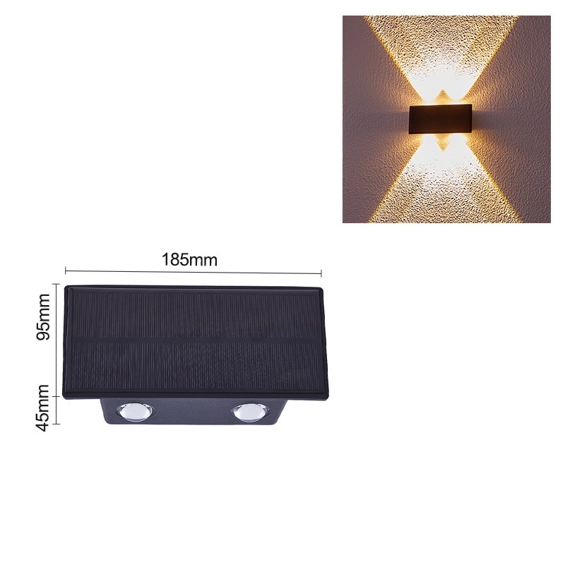 Đèn năng lượng mặt trời, đèn led gắn tường, hắt tường, trang trí decor