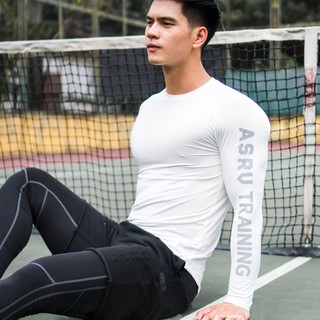 Áo Tập Gym Nam Dài Tay ASRV Training Thun Lạnh Co Giãn 4 Chiều Thấm Hút Mồ Hôi