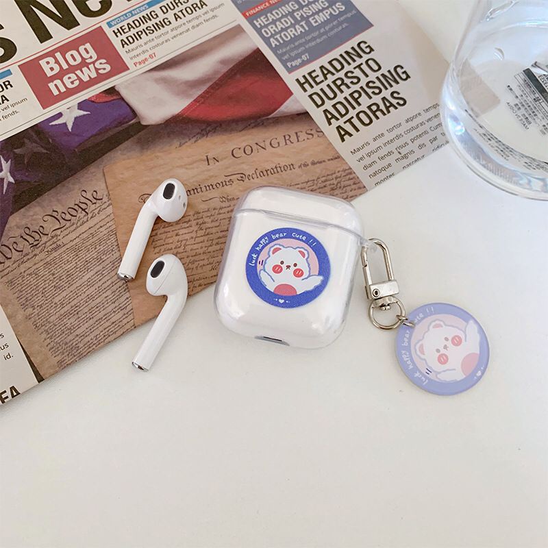 [Tặng kèm móc khoá] IN08 Case airpods 1/2/PRO Thỏ xanh in hình dễ thương