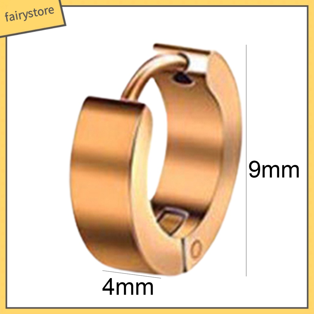 1 Khuyên Tai Unisex Bằng Thép Titan Thời Trang