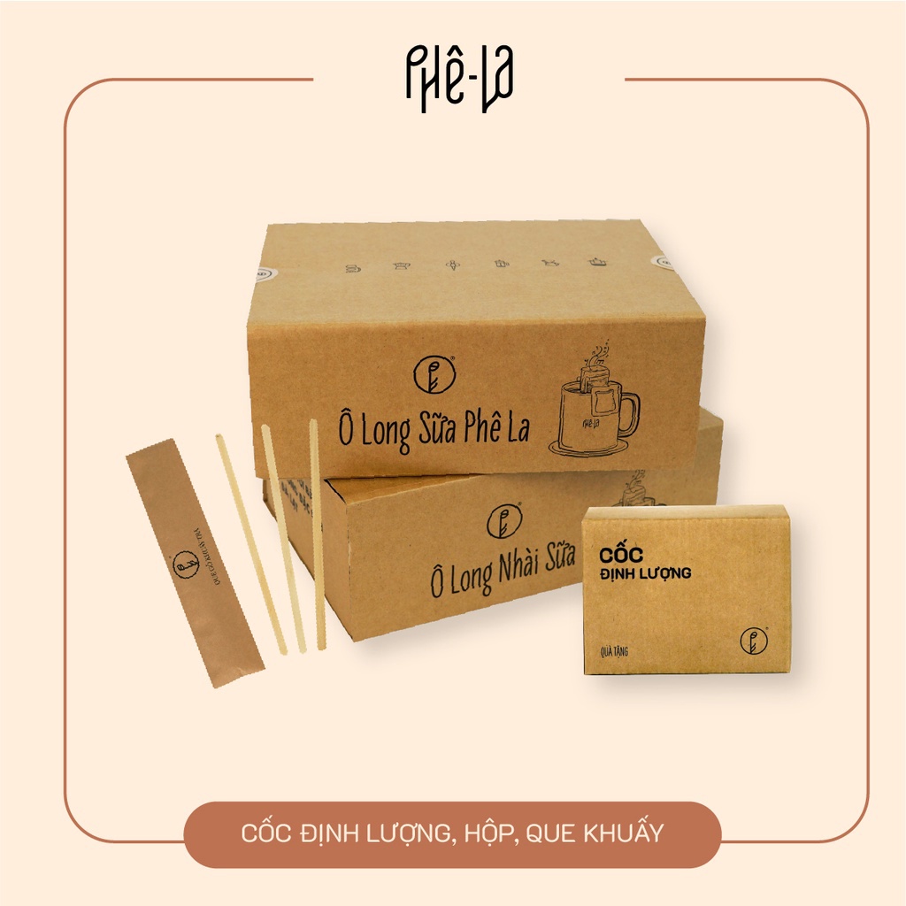 Trà sữa ô long Vị Sữa, trà phin giấy Phê La, đặc sản Đà Lạt, Hộp 10 gói, PLAPG_SUA