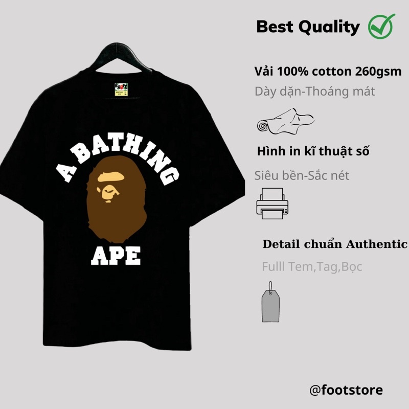 Áo thun Bape in hình cao cấp Áo Bape in hình chuẩn 1:1