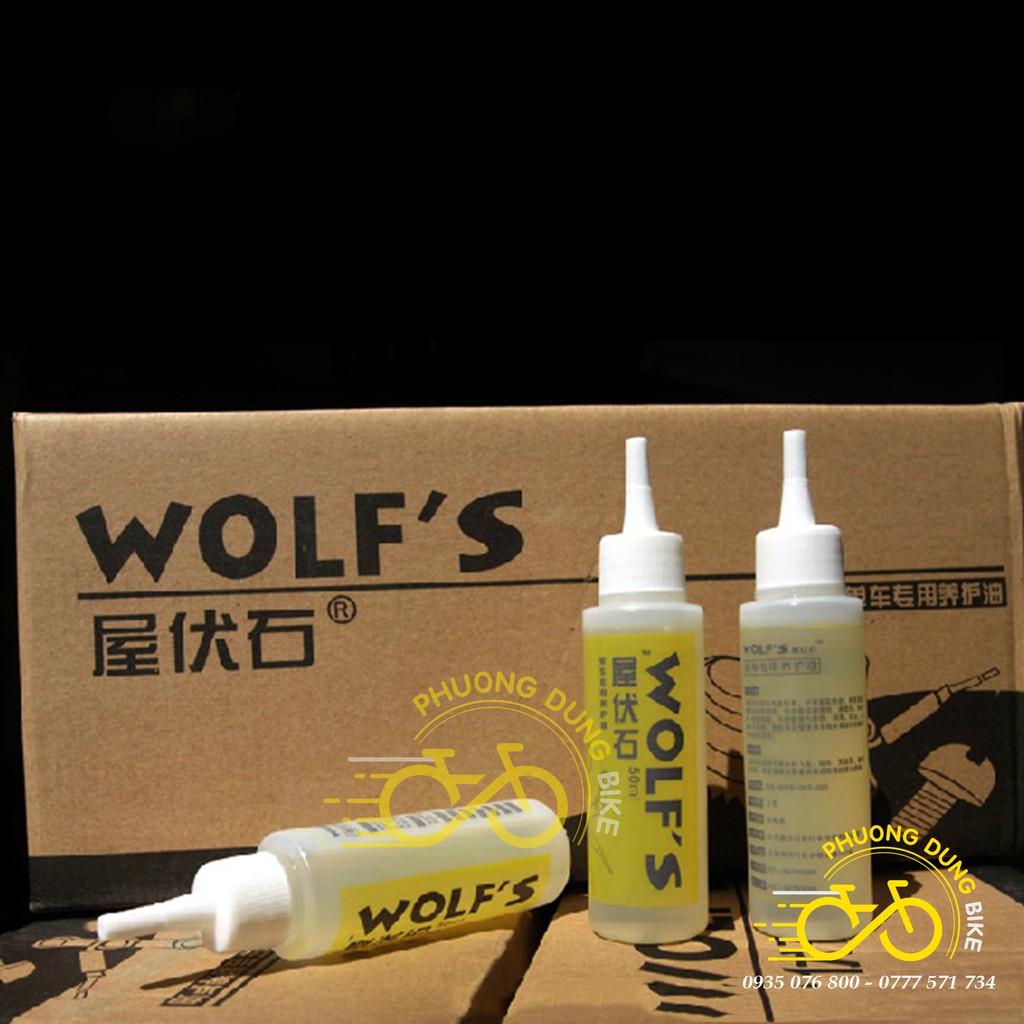 Dầu nhớt tra sên, xích, líp xe đạp WOLF'S, YIQIAO, YINGNA 50ml