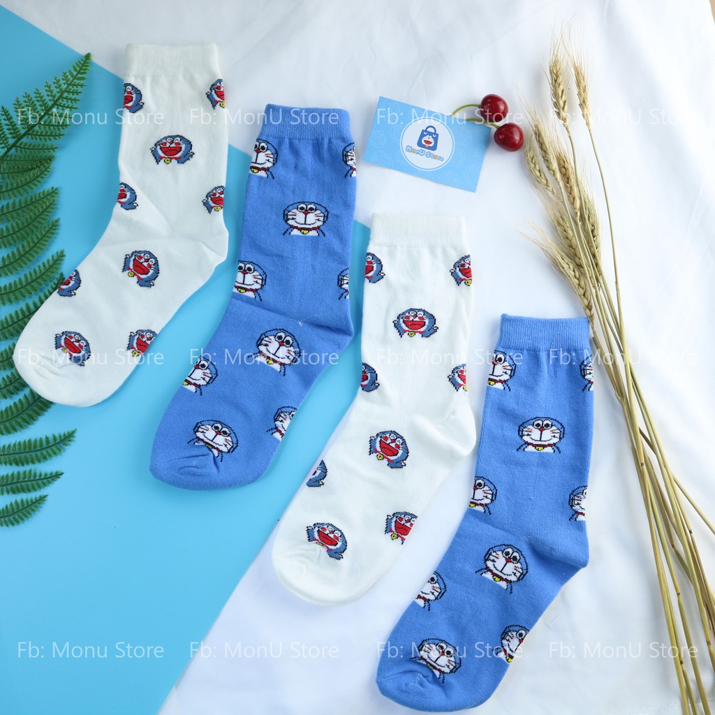 Tất vớ bắp chân hình DORAEMON DOREMON dễ thương cute MON0084