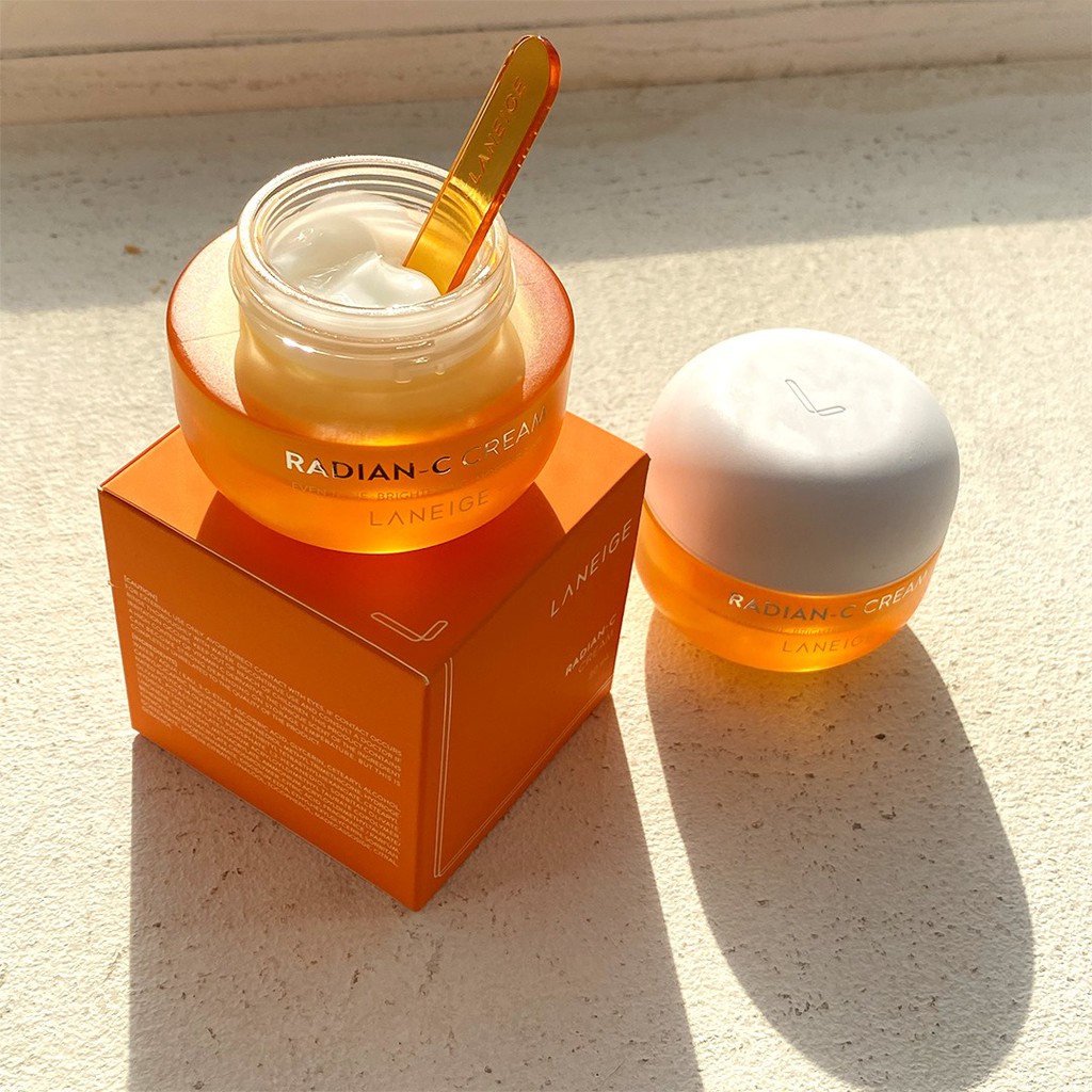 LANEIGE Kem dưỡng trắng da làm mờ đốm nâu Laneige Radian - C chứa Vitamin C 30ml hoặc 50ml tem giá lotte chính hãng