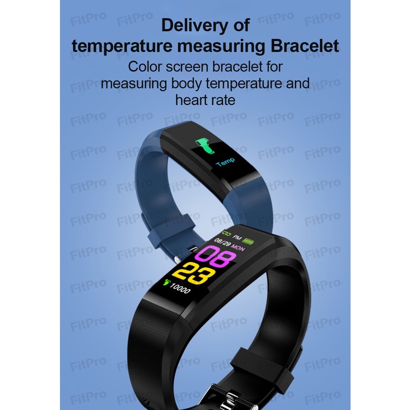 Vòng Đeo Tay Thông Minh 115plus Đo Nhịp Tim Huyết Áp Chống Thấm Nước