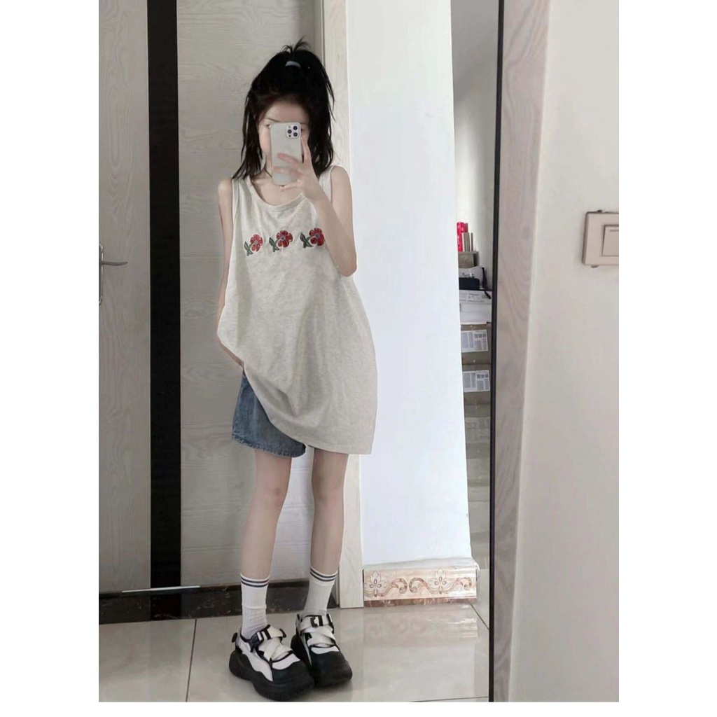 Áo Lửng Thể Thao Không Tay Thời Trang Mùa Hè Dành Cho Nữ