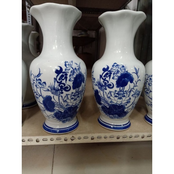 Bình hoa lọ hoa Bát tràng lục bình men sứ trắng đẹp trang trí tết bàn thờ