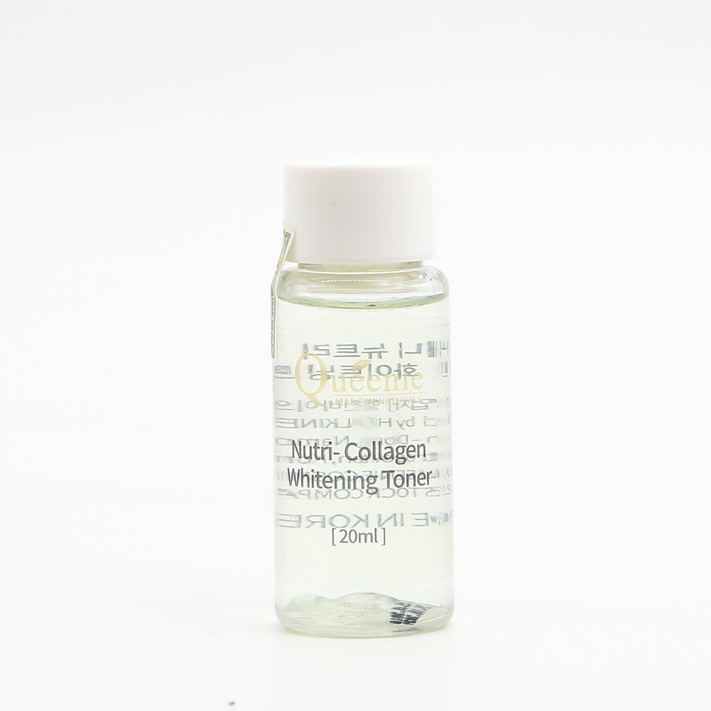 Nước hoa hồng trắng da Queenie bổ sung Collagen trải nghiệm 20ml