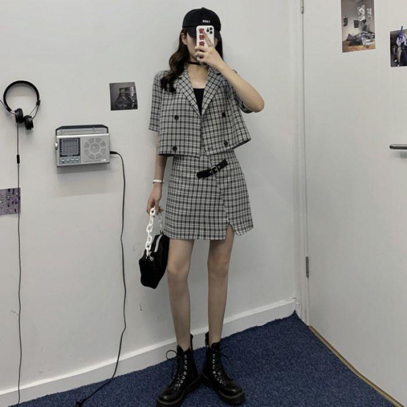 set vest caro dễ thương (hàng qc) V11