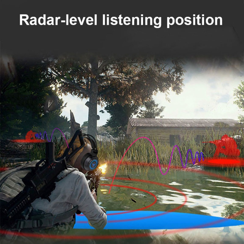 Tai Nghe Chơi Game 4D Cổng Usb + 3.5M Có Đèn Led 7 Màu Cho Ps4 Xbox One Pc PUBG
