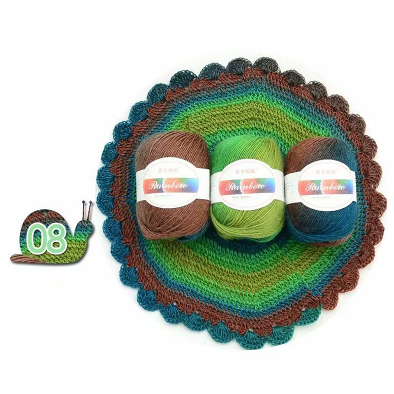 Cuộn Len Đan Khăn Choàng Màu Gradient Mềm Mại Diy