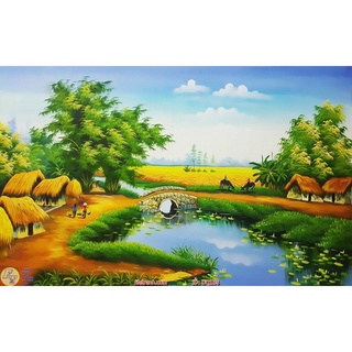 Tranh làng quê - tranh nông thôn Việt Nam