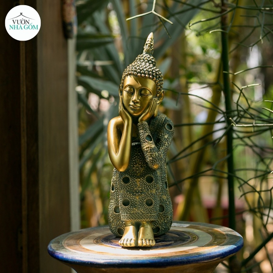 Tượng phật tam thế An nhiên_Vườn Nhà Gốm, xua tan lo âu, phiền muộn và cầu bình an. | BigBuy360 - bigbuy360.vn