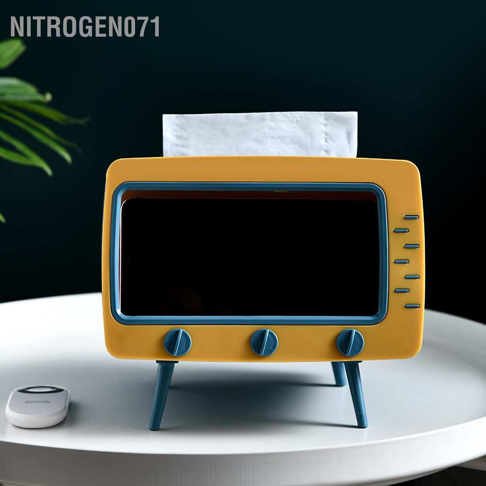 Nitrogen071 Hộp đựng giấy vệ sinh Hộp kệ đựng giấy nhà vệ sinh cuộn lớn có rãnh đỡ điện thoại đa năng nhiều màu sắc