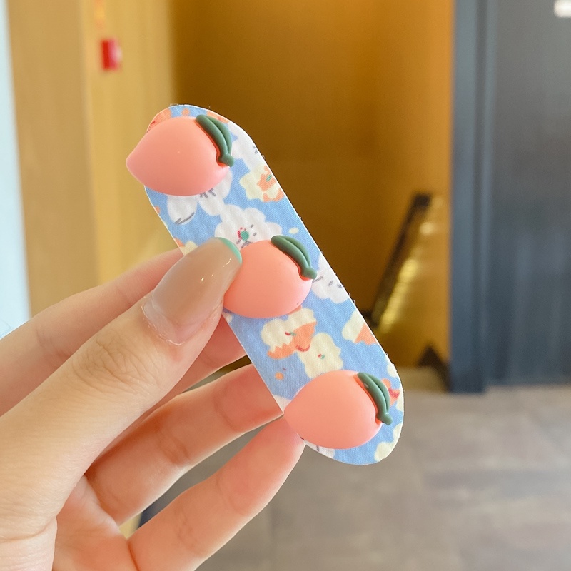 Kẹp Tóc Khóa Dán Họa Tiết Hoạt Hình Dễ Thương Cho Bé Gái