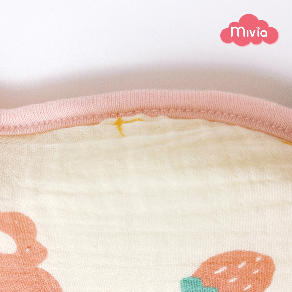 Gối cao su non, gối hình gấu vỏ xô muslin Mom mom