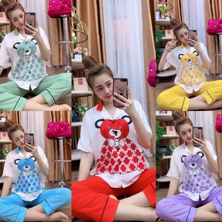 Đồ ngủ pijama tay ngắn kate lụa cột dây mềm mại