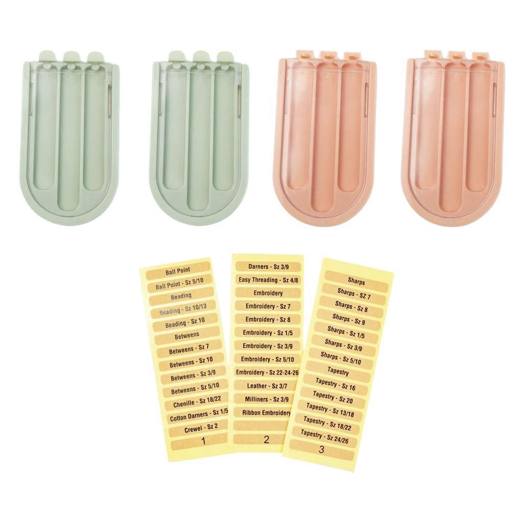 Set 2 Hộp Đựng 4 Cuộn Chỉ Thêu Ba Ngăn Tiện Dụng Khi Đi Du Lịch