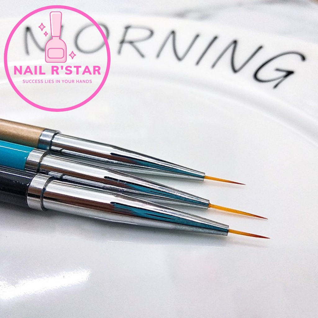 Set 3 cây cọ nét Beauty - Cọ vẽ chuyên dụng cho dân làm móng NAIL R’STAR