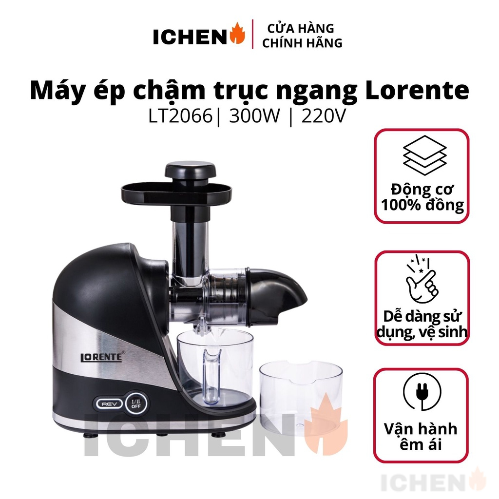 Máy ép chậm trái cây Lorente công suất 300W, máy ép trái cây hoa quả đa năng Lorente LT-2066