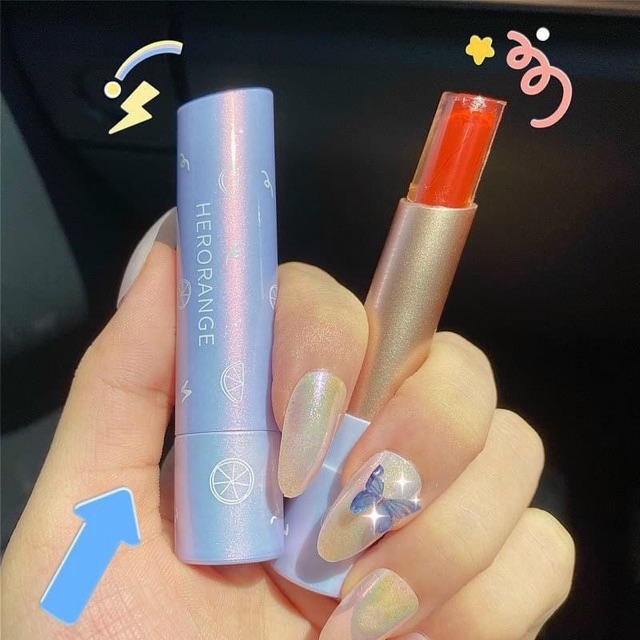 Son dưỡng có lõi màu phủ bóng HERORANGE Lipstick