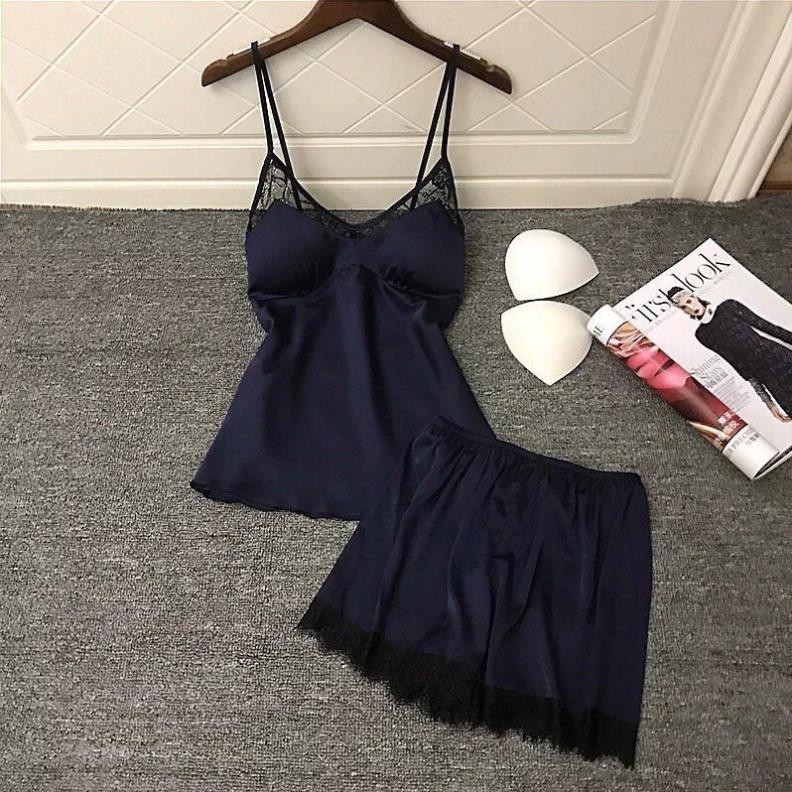 Bộ ngủ đùi phối ren