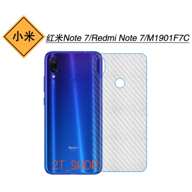 DÁN VÂN CARBON MẶT LƯNG XIAOMI REDMI NOTE 7/ NOTE 7 PRO