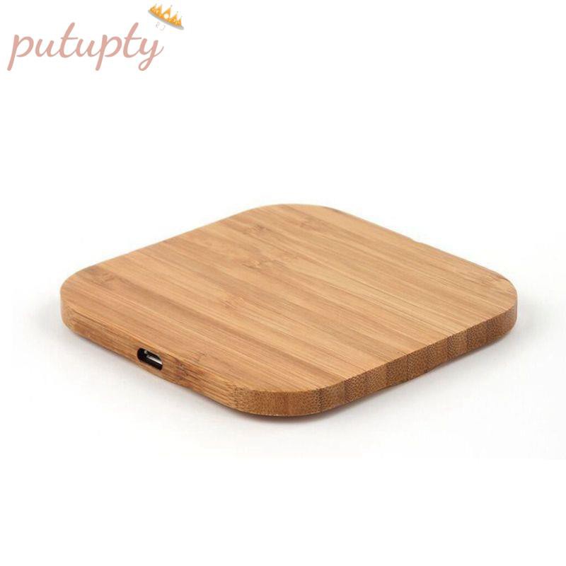 Portable Qi Wireless Charger Charging Slim Wood Pad For iPhone 8/iPhone 8 Plus/iPhone X Smart Phone Wireless Charger Pad For Samsung S7