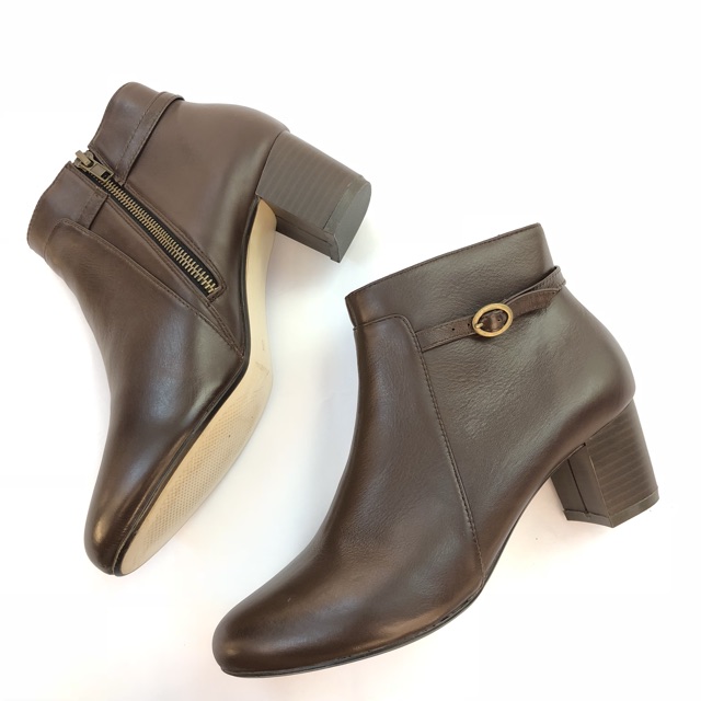 Boot ngắn cổ da mềm 5cm