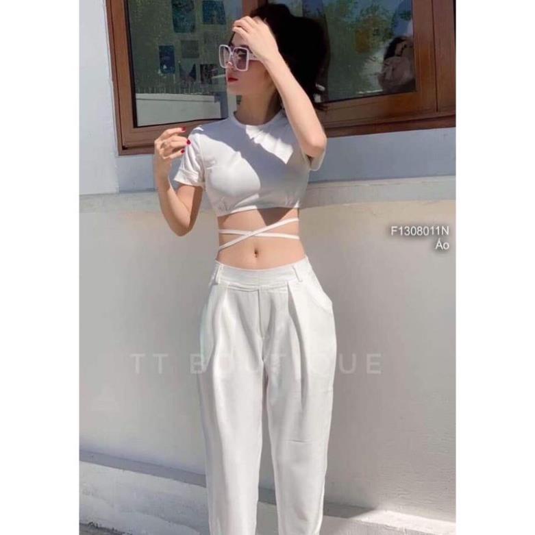 Áo croptop cuốn dây đủ màu - đa dạng có ảnh chụp thật