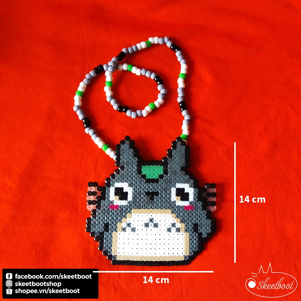 Vòng kandi perler Totoro 115K - vòng cổ kandi Totoro - phụ kiện rave DJ EDM festival raver Hà Nội