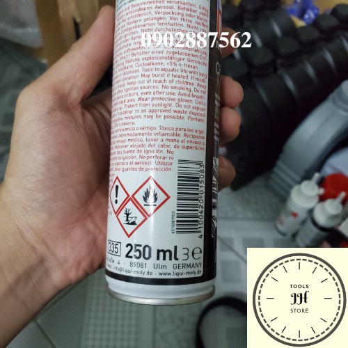 Chai Xịt bảo dưỡng Bôi Trơn Sên xe máy Liqui Moly Motorbike Chain-Lube 1508 - 250ML Made in Germany